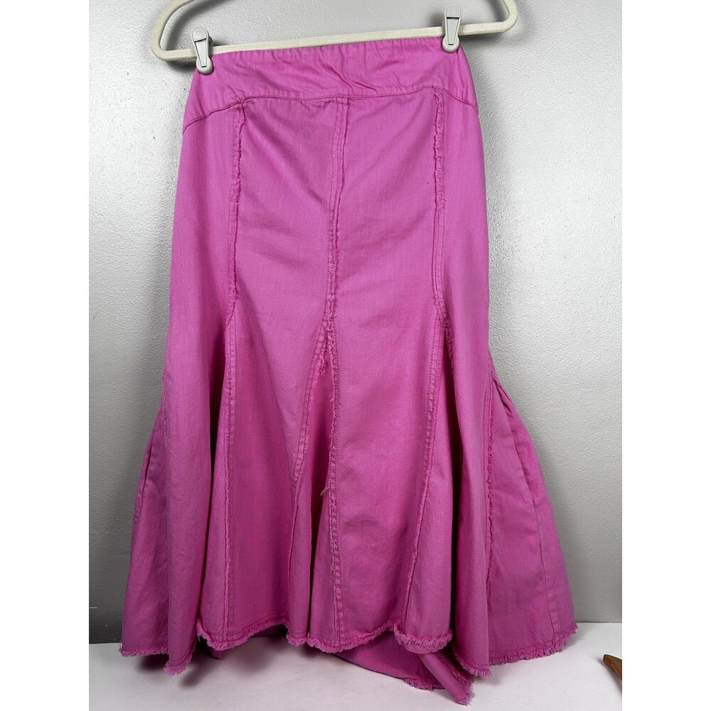anthropologie Pilcro Strapless Denim Pink  Mini Dress Pockets Size Xl Cotton - Picture 3 of 12